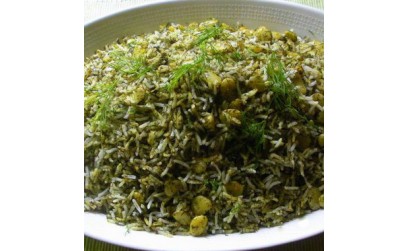 Dill & Lima Beans Rice (Shevid Baghali Polow) Recipe
