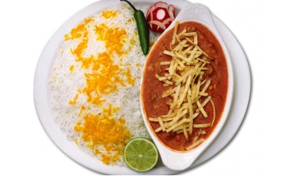 Khoresht Ghaymeh - Persian stew served with rice Recipe
